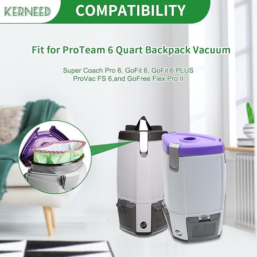 18 Pack 107314 Micro Filter Bags Replacement for Pro Team 6 Quart Backpack Vacuum: Super Coach Pro 6, ProVac FS 6, GoFit 6, GoFit 6 PLUS and GoFree Flex Pro II