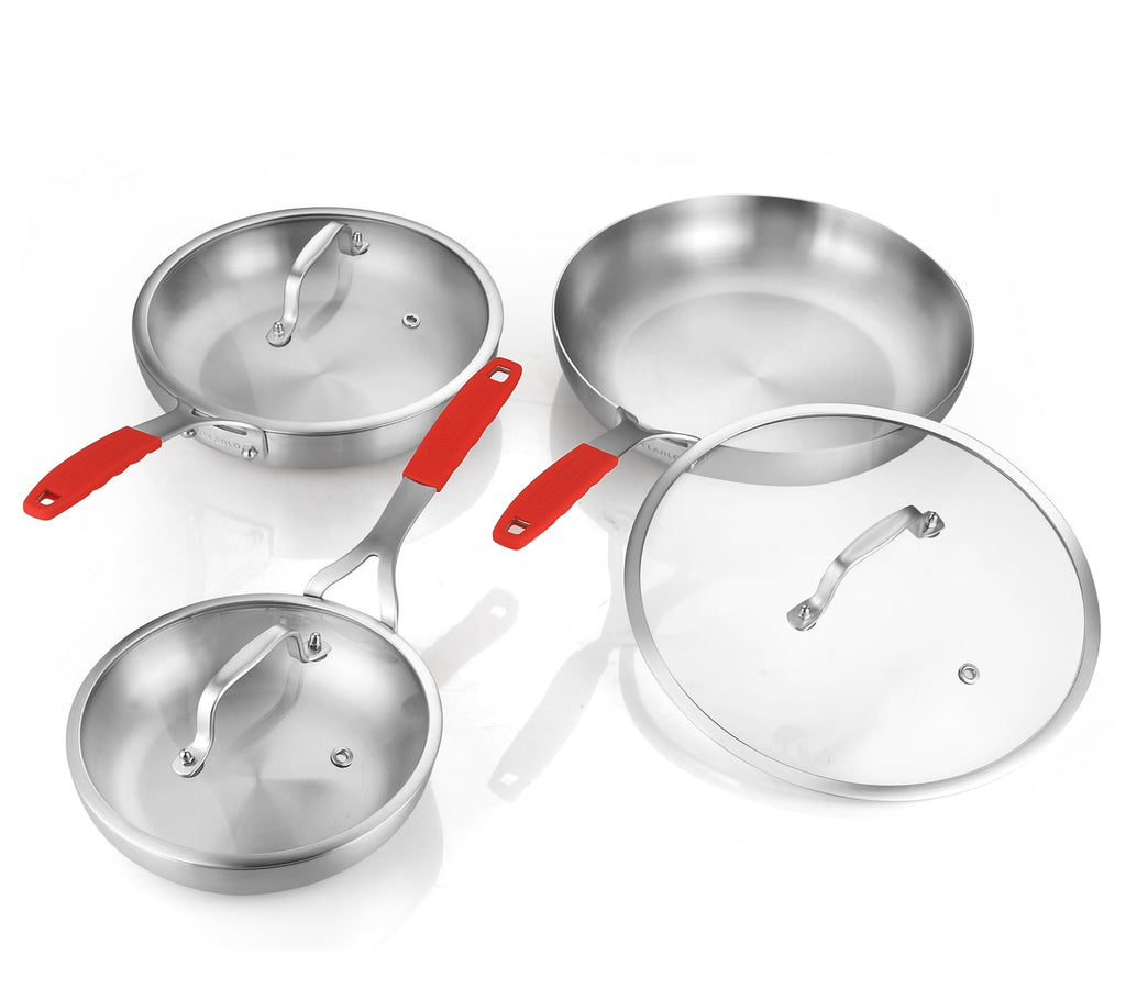DELARLO Tri-Ply Stainless Steel Frying Pan 8" kitchen skillet