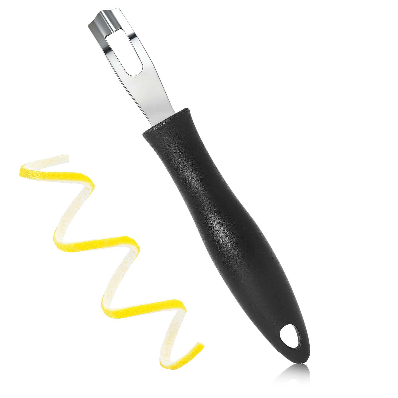 Channel Knife Lemon Peeler Zester-Garnish for Cocktail Mixers- Triangular, V-Shaped Stainless Steel Professional Grade Bar Tool-Fruit Peeler Zester (Peeler A)