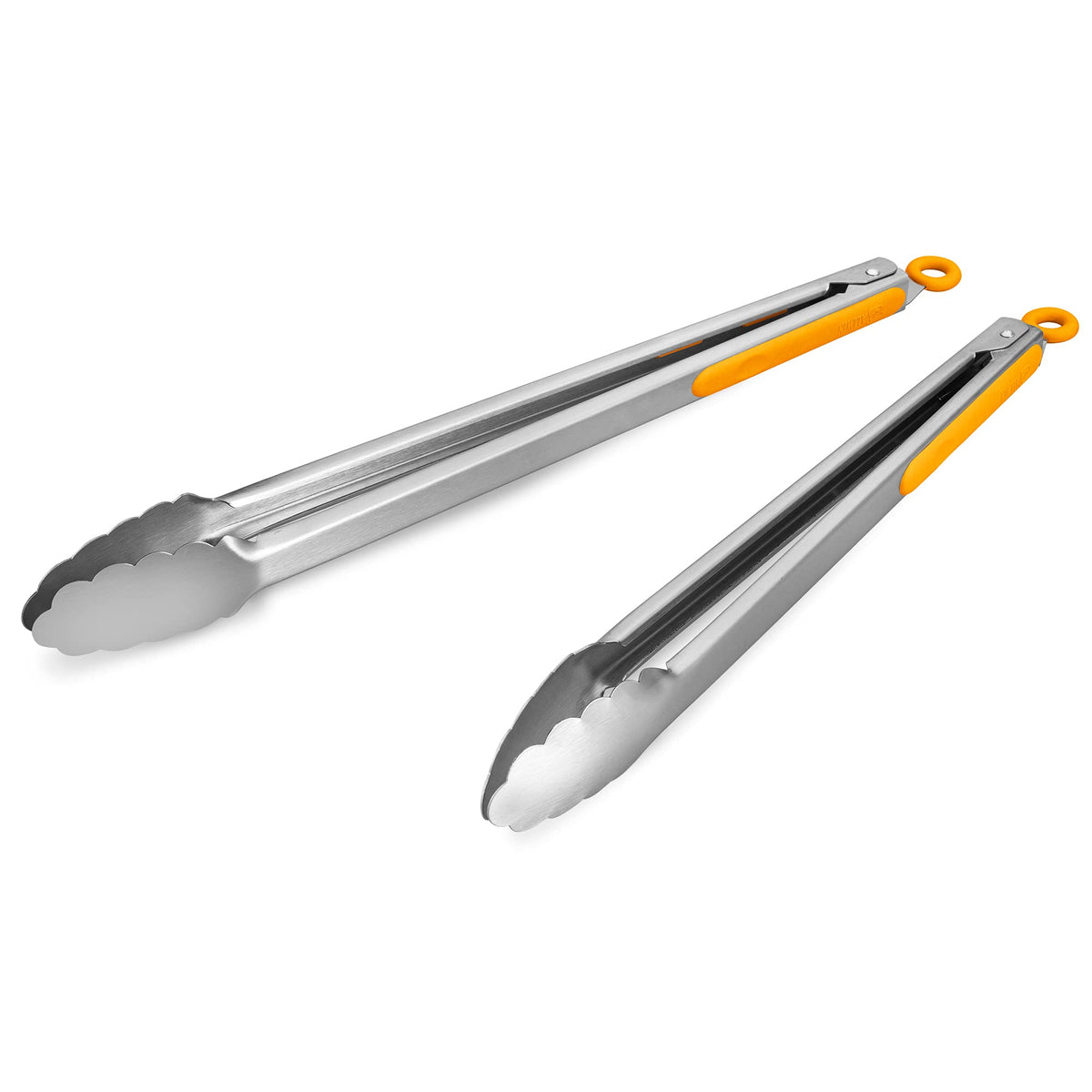 304 Stainless Steel Kitchen Cooking Tongs, 14 & 16", Set of 2, Aqua Sky