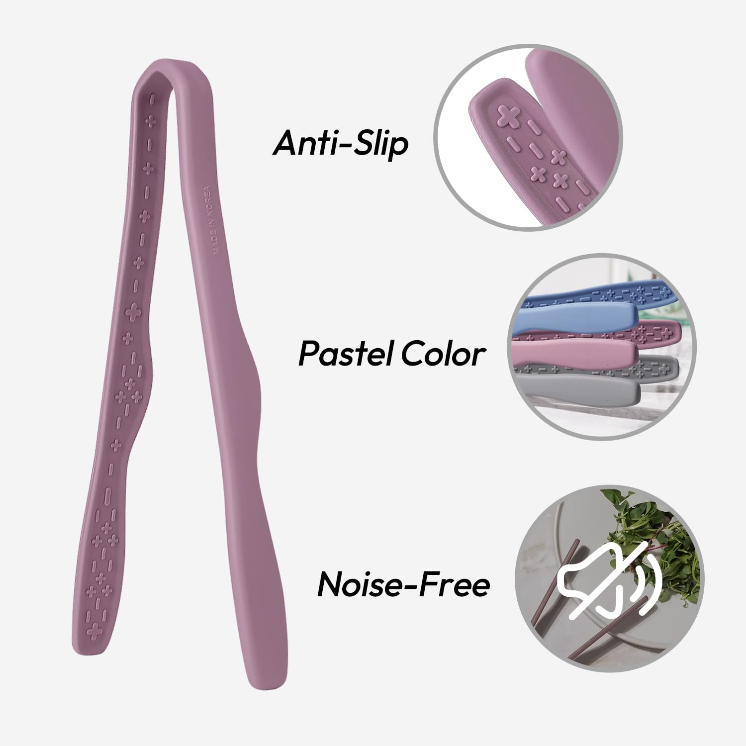 Carrotez Mini Silicone Toaster Tongs, 7 inches, 1 Pack, Pink