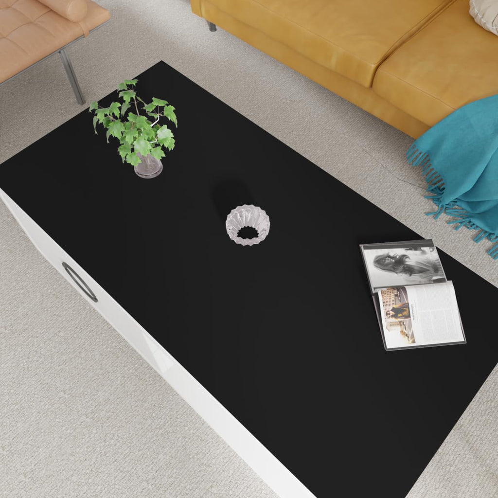 Zinkooat Desk Cover - 26x72 Inch Waterproof Easy to Clean Can Conceal Flaws Protector The Table Top from Scratches Used for Coffee Table (Black+Black 26x72)