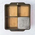 Letter J Monogram Ice Cube Mold Custom Ice Cube Mold 2 Inch Big Initials Silicone Ice Cube Tray Gifts for DAD Gifts for Him