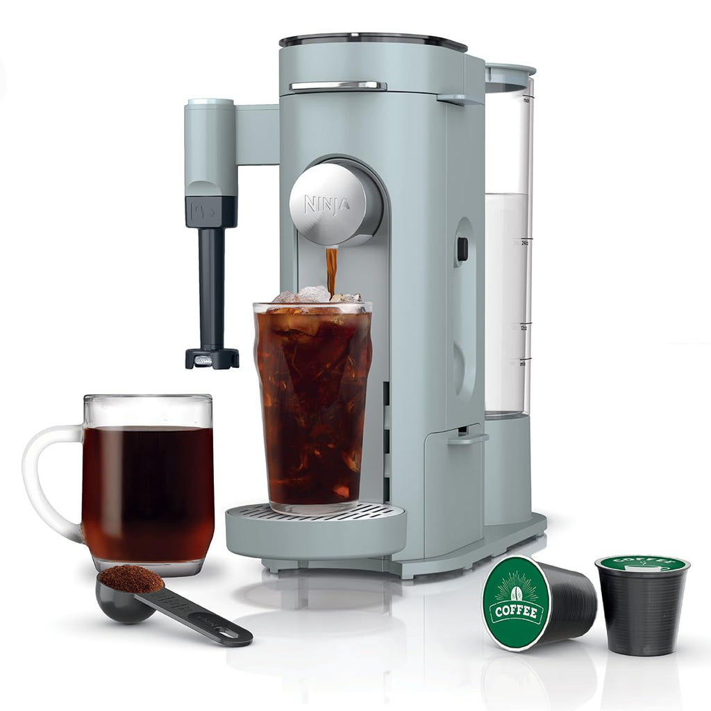Ninja Pod & Grounds XL Coffee Maker, K-Cup Compatible, Denim Blue, PB055ABL