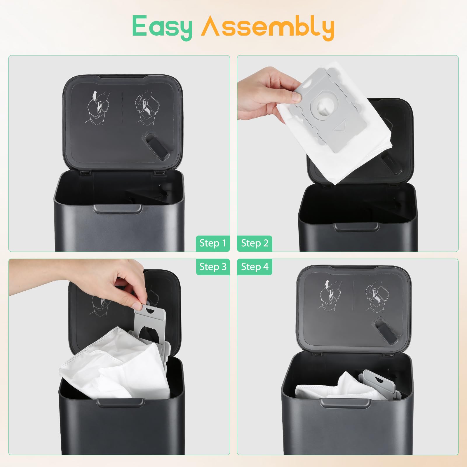 6 Pack Roomba Replacement Parts - Vacuum Bags for iRobot Roomba i7+, i1+, i2+, i3+, i4+, i5+, i6+, i8+, j6+, j7+, j8+, j9+, s9+, Combo i5+, j5+, j7+, j9+, High-Efficiency Dirt Disposal Bags