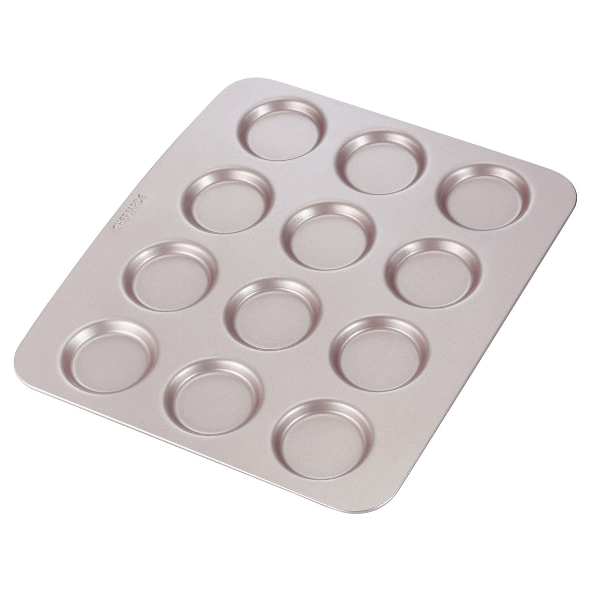 CHEFMADE Muffin Cake pan, 12-Cavity Non-Stick Chestnut-Shaped Bakeware for Oven Baking (Champagne Gold)