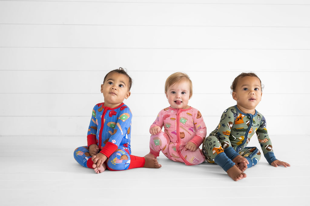 Little Sleepies Baby Pajamas, Blue All Stars, 18-24M