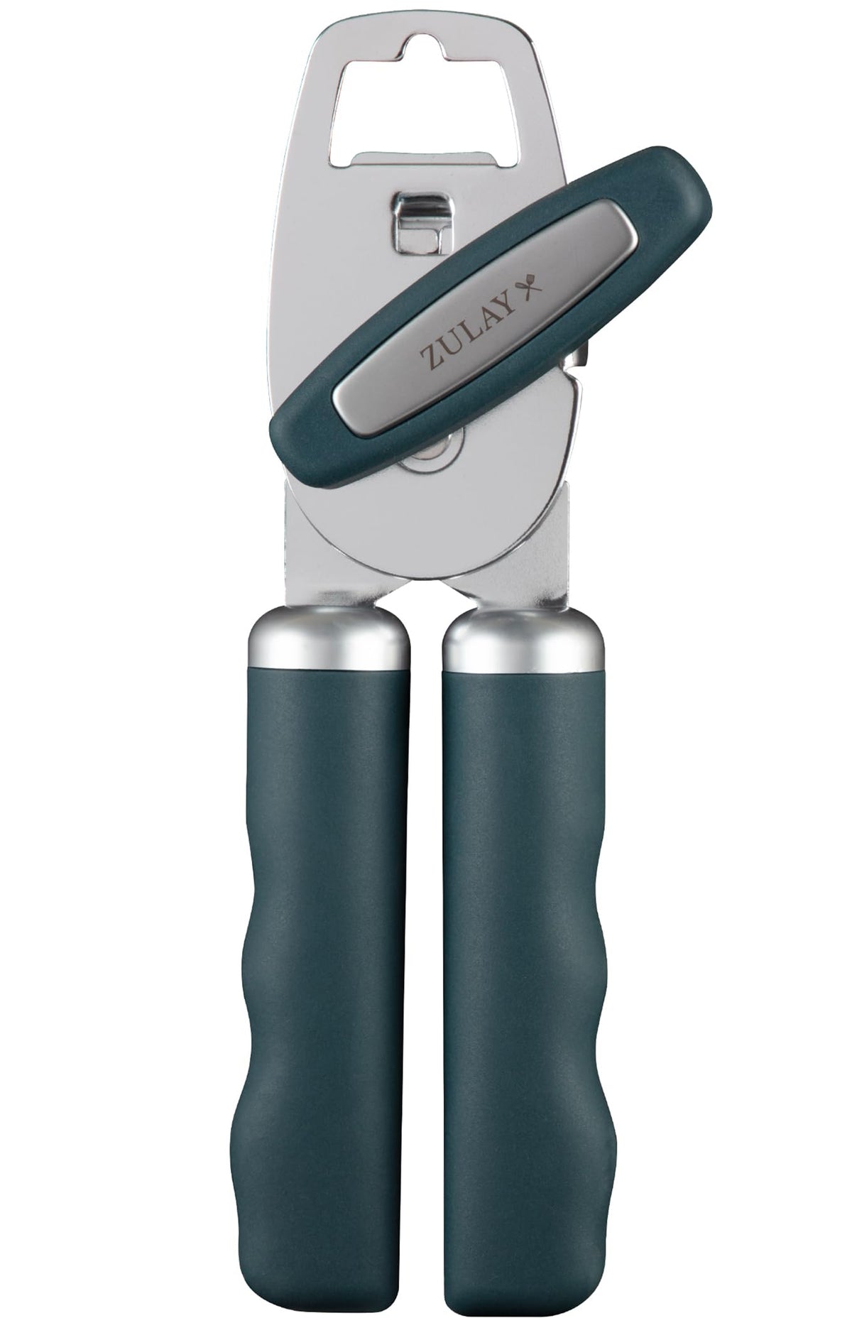 Zulay Kitchen Manual Can Opener Heavy Duty Patented Stainless Steel, Orange