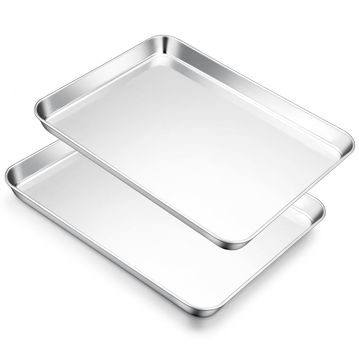 E-far Small Baking Sheet, 10.5”x8.3” Stainless Steel Toaster Oven Tray