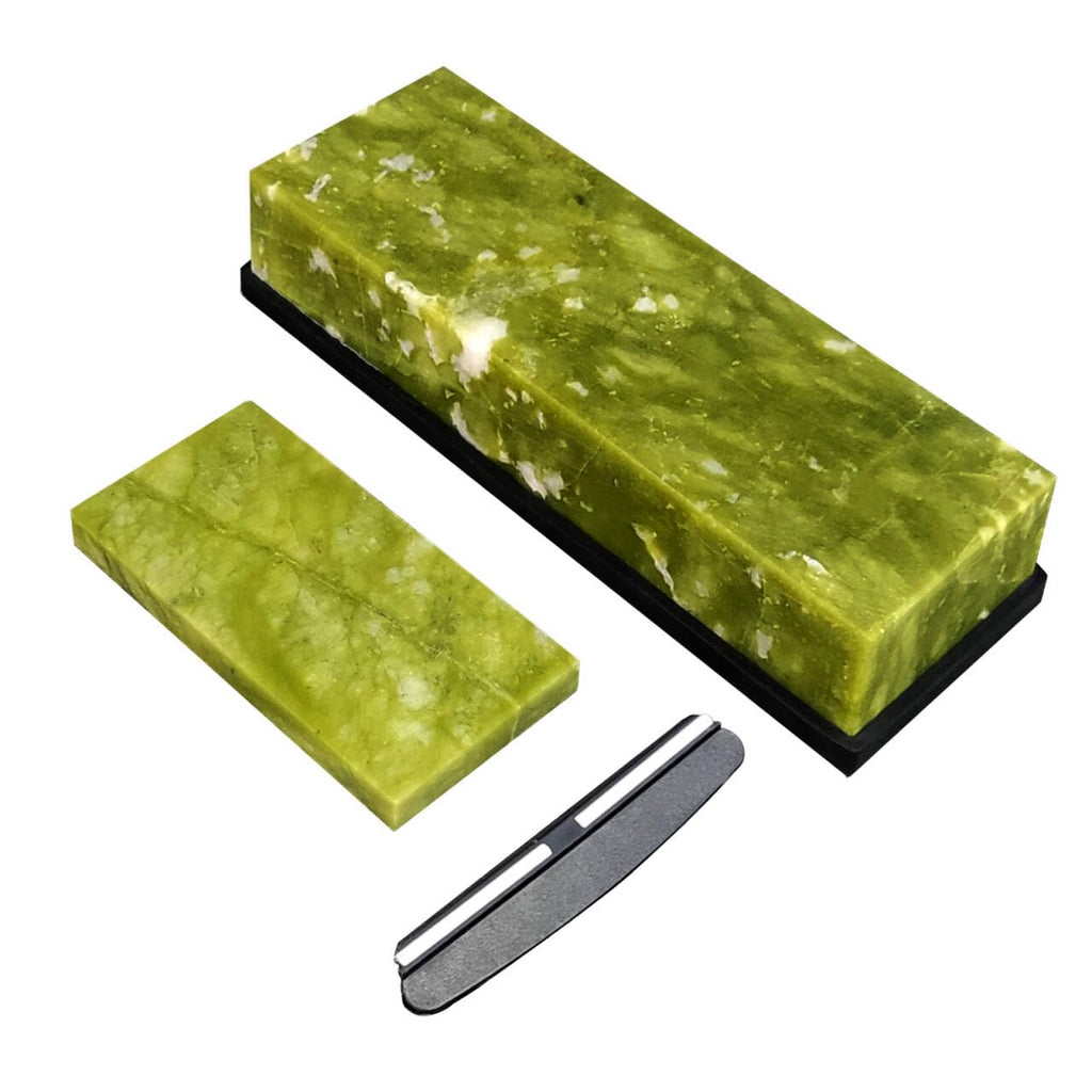 Knife Sharpening Stone Set,10000 Grit Whetstone Final Fine Polishing Natural Green Honing Oilstone for Knives Tools,Cutting Tools