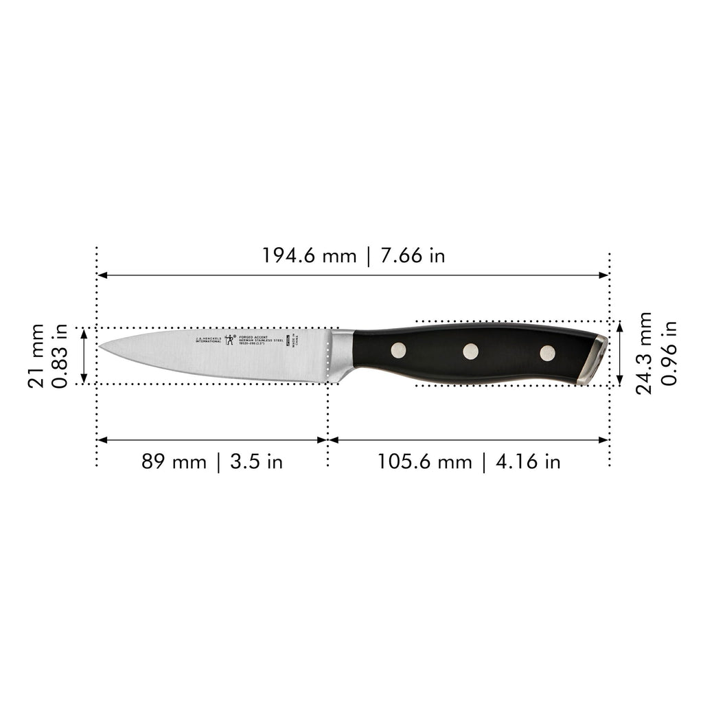 HENCKELS Forged Accent Razor-Sharp 3.5-inch Paring Knife, German Engineered Informed by 100+ Years of Mastery