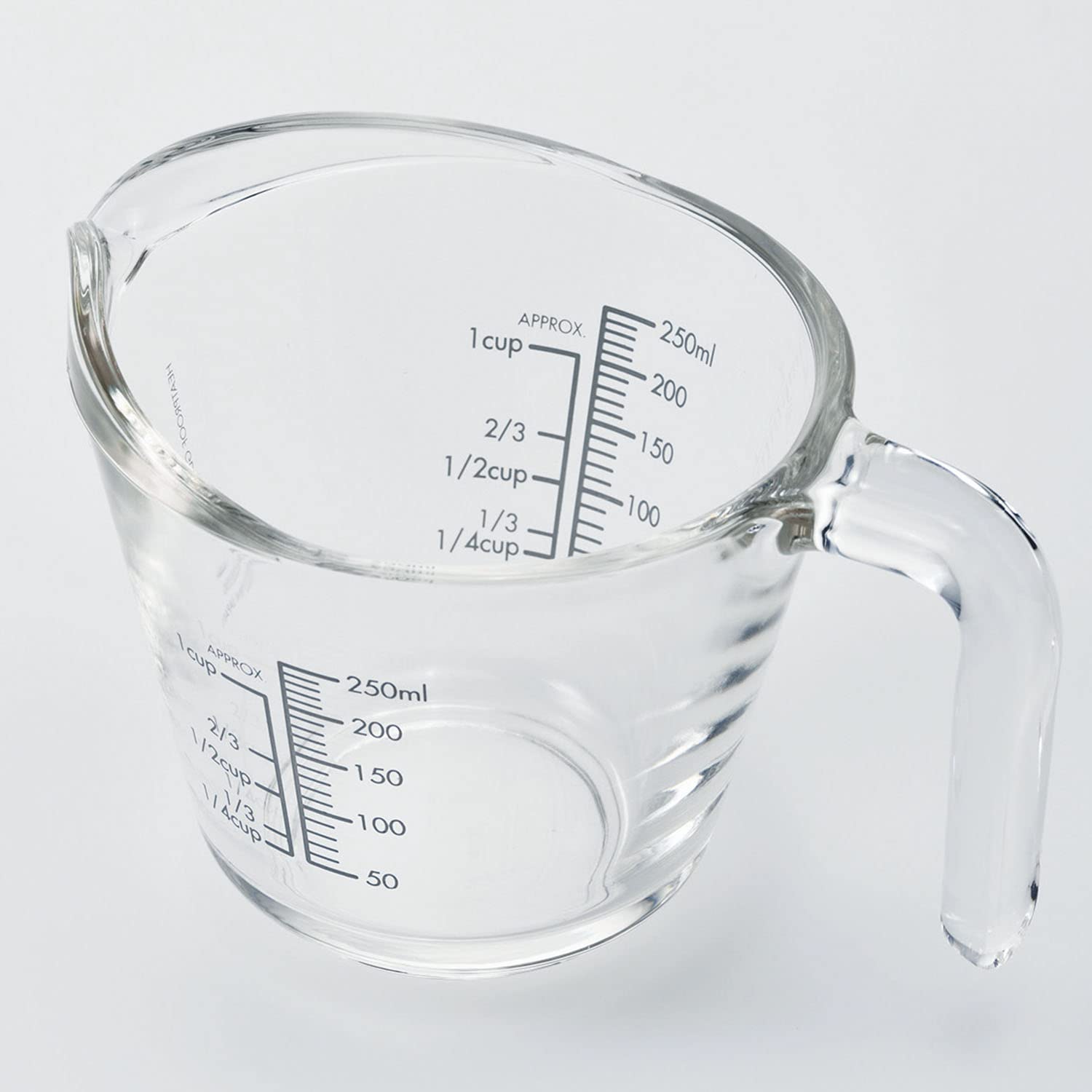 HARIO MJP-250-GR Measuring Cup, 8.5 fl oz (250 ml), Practical Capacity, 8.5 fl oz (250 ml), Gray, Made in Japan