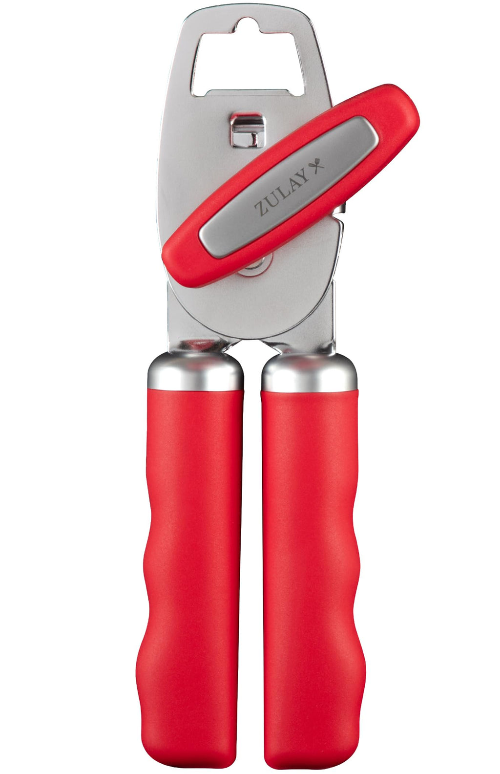 Zulay Kitchen Manual Can Opener Heavy Duty Patented Stainless Steel, Orange