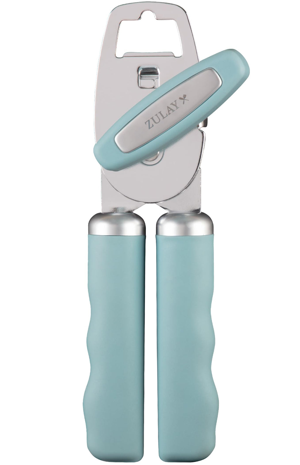 Zulay Kitchen Manual Can Opener Heavy Duty Patented Stainless Steel, Orange
