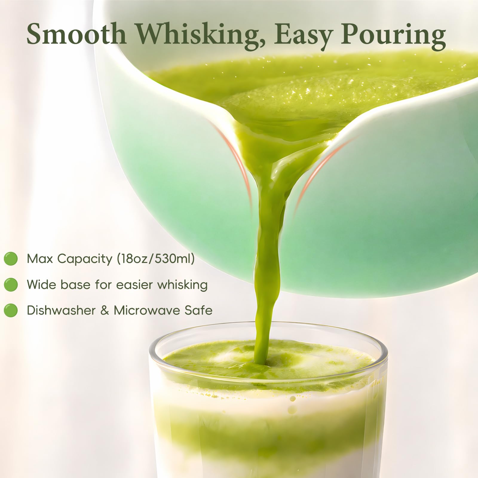 HUSHHAVN Matcha Whisk Set with Ceramic Bowl & Bamboo Chasen