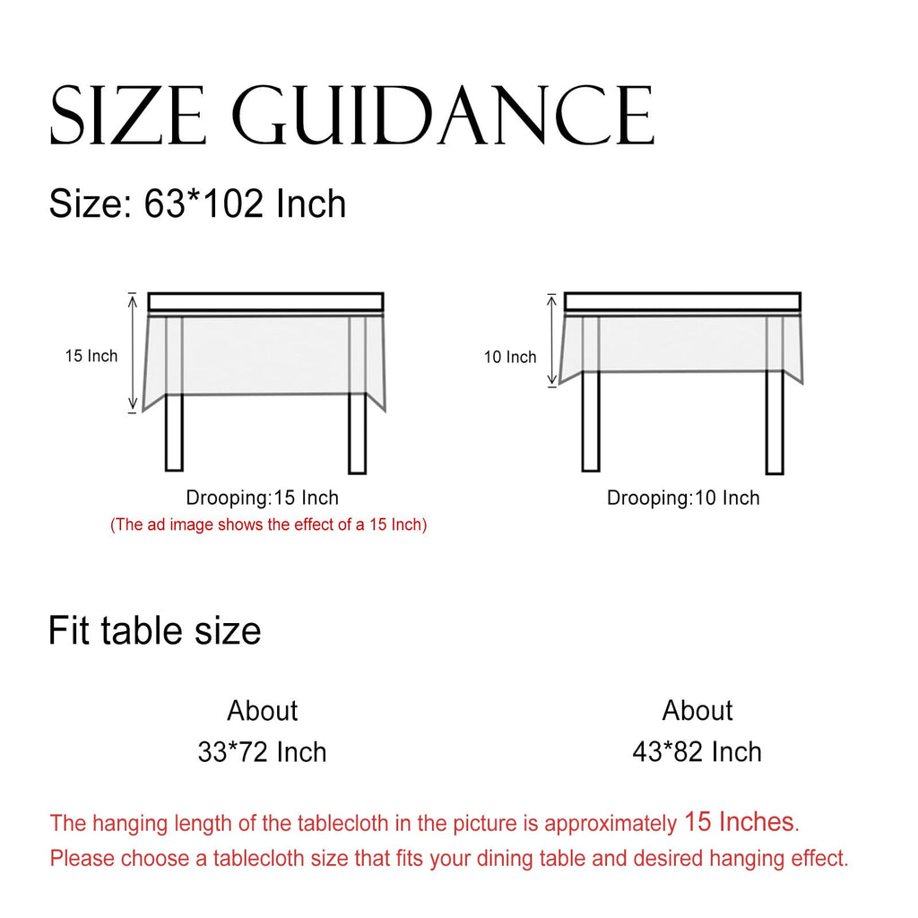 ISAENNE Designer Linen Rectangular Tablecloth,102"x63"-Serenity G
