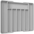 Aujen Silverware Drawer Organizer, Adjustable Utensil Cutlery Tray
