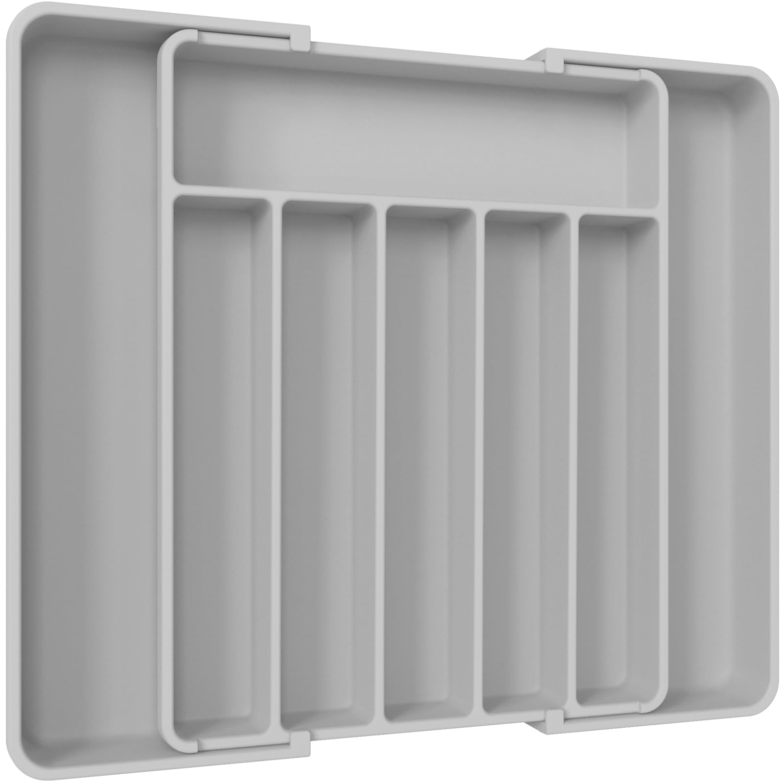 Aujen Silverware Drawer Organizer, Adjustable Utensil Cutlery Tray