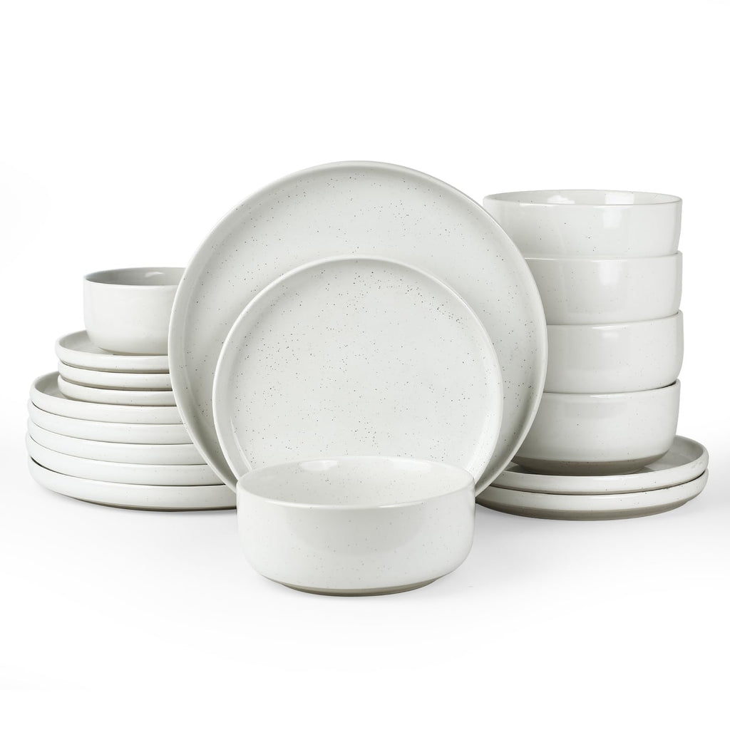 Famiware Milkyway 16-Piece Dinnerware Set with Mugs, Dark Gray
