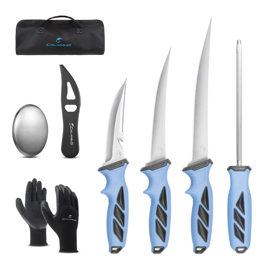 Calamus Swift 6.5" Folding Fillet Knife, 13.5" Overall, Fish Gift for Men