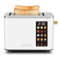 SEEDEEM Touchscreen Toaster 2 Slice, Stainless Steel, 6 Shade, 900W, White