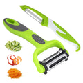 Vegetable Peeler Set, 2PCS Y & I Peeler for Kitchen, 4-in-1 Multifunctional Rotary Blade Julienne Peeler, Stainless Steel Potato Peeler for Fruits and Vegetables, Non-Slip Handle