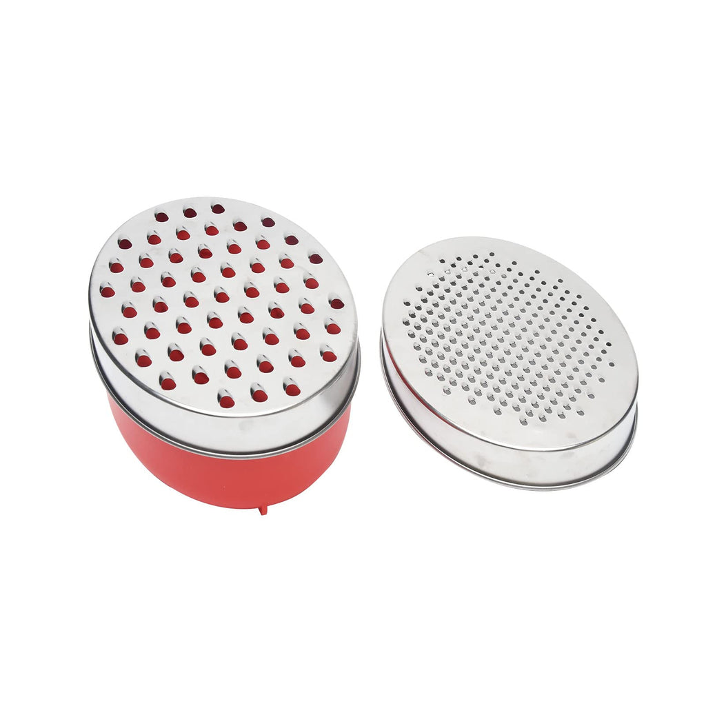 Cheese Grater with Container and Lid 2 Blade Kitchen Grater