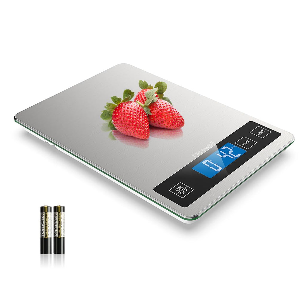 Nicewell 22lb Kitchen Food Scale Grams and Ounces for Cooking Baking