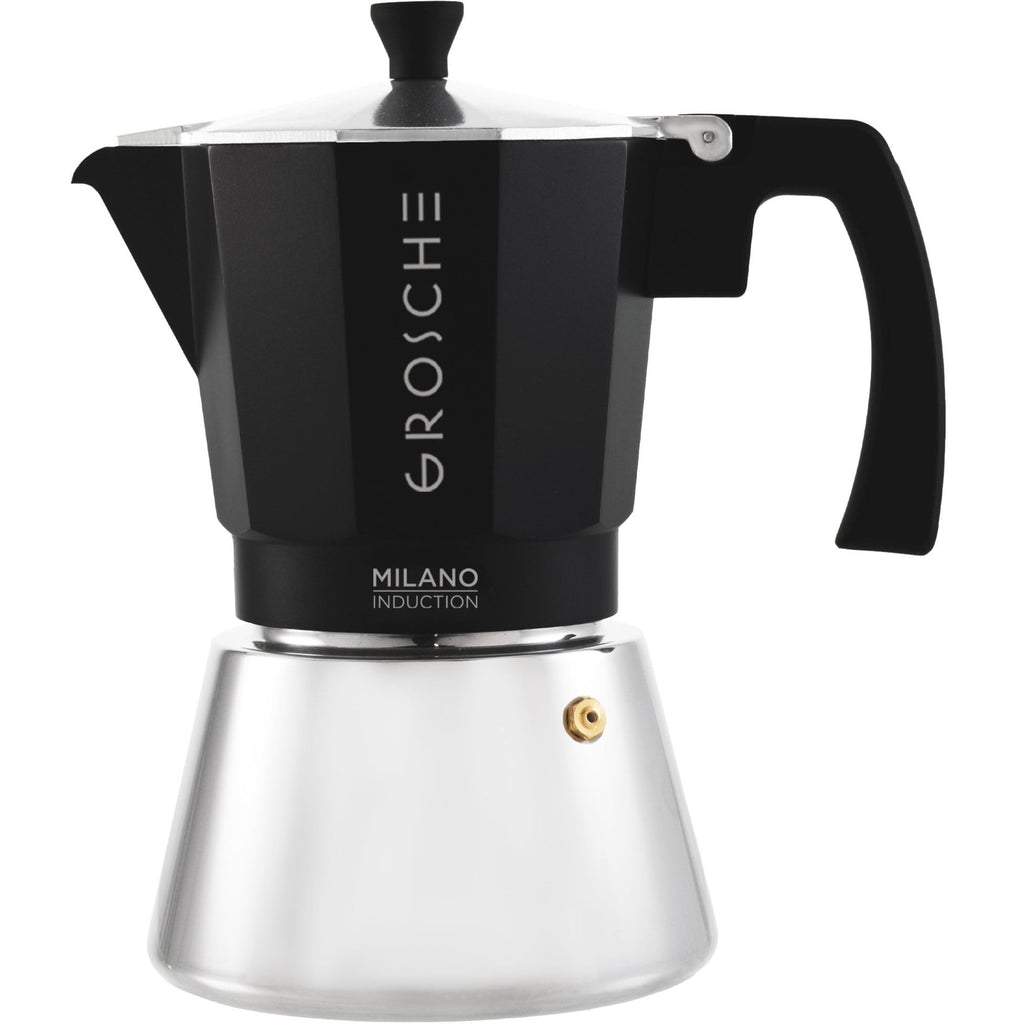 GROSCHE Milano Stovetop Espresso Maker Moka Pot 6 espresso Cup, 9.3 oz Blue