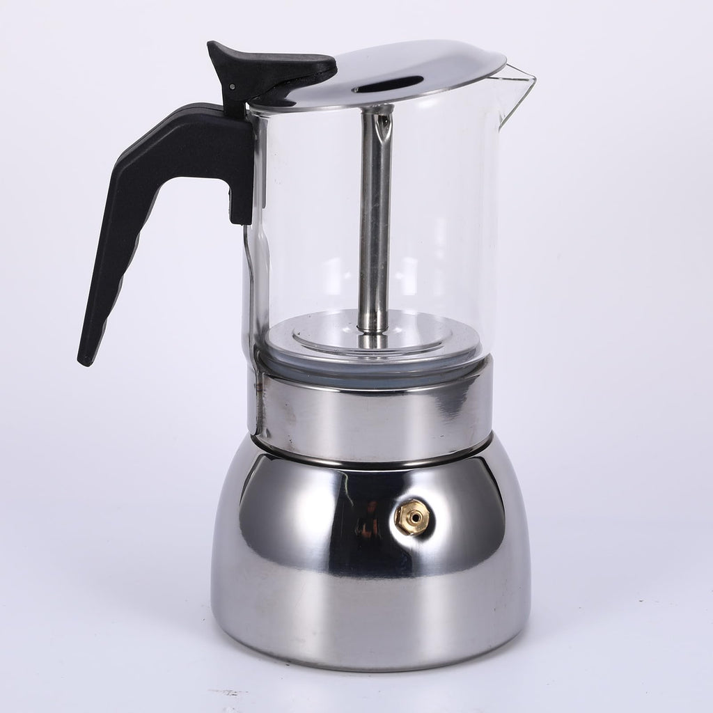 Houkiper Stovetop Espresso Maker, 4Cup 200ML Stovetop Italian Coffee Maker