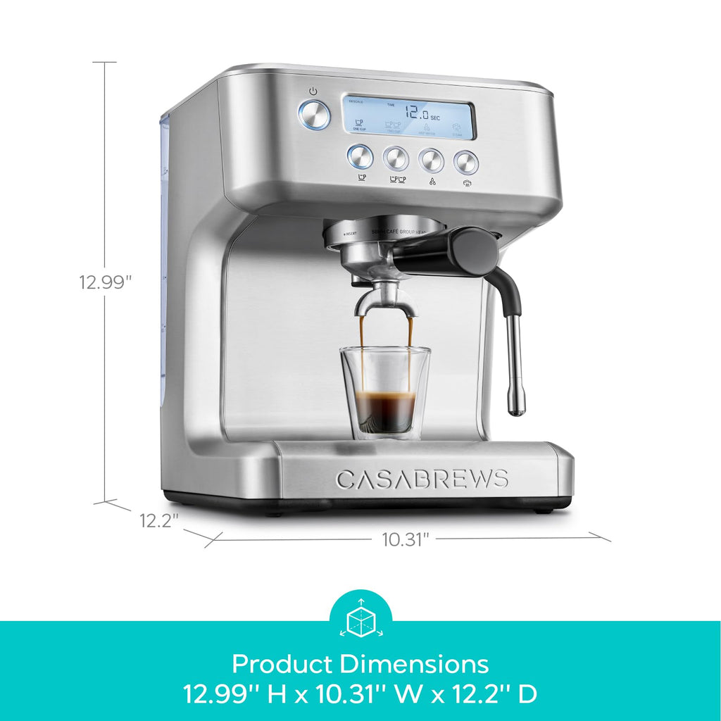 CASABREWS Ultra Espresso Machine, Barista Espresso Maker with Steam Wand