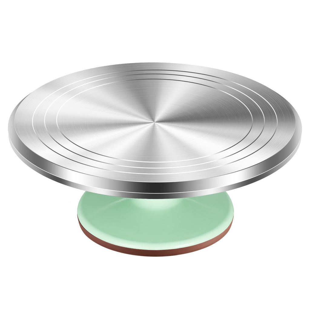Kootek 12" Black Aluminum Alloy Cake Turntable, Cake Stand for Decorating