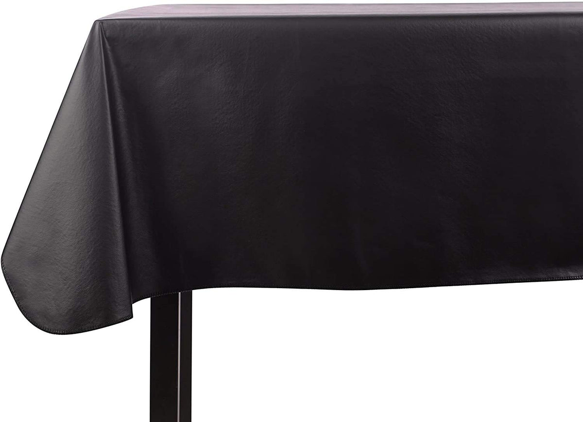 Yourtablecloth Heavy Duty Vinyl Rectangle or Square Tablecloth – 6 Gauge Heavy Duty Tablecloth – Flannel Backed – Wipeable Tablecloth with Vivid Colors & Many Sizes 52 x 120 Ruby Red