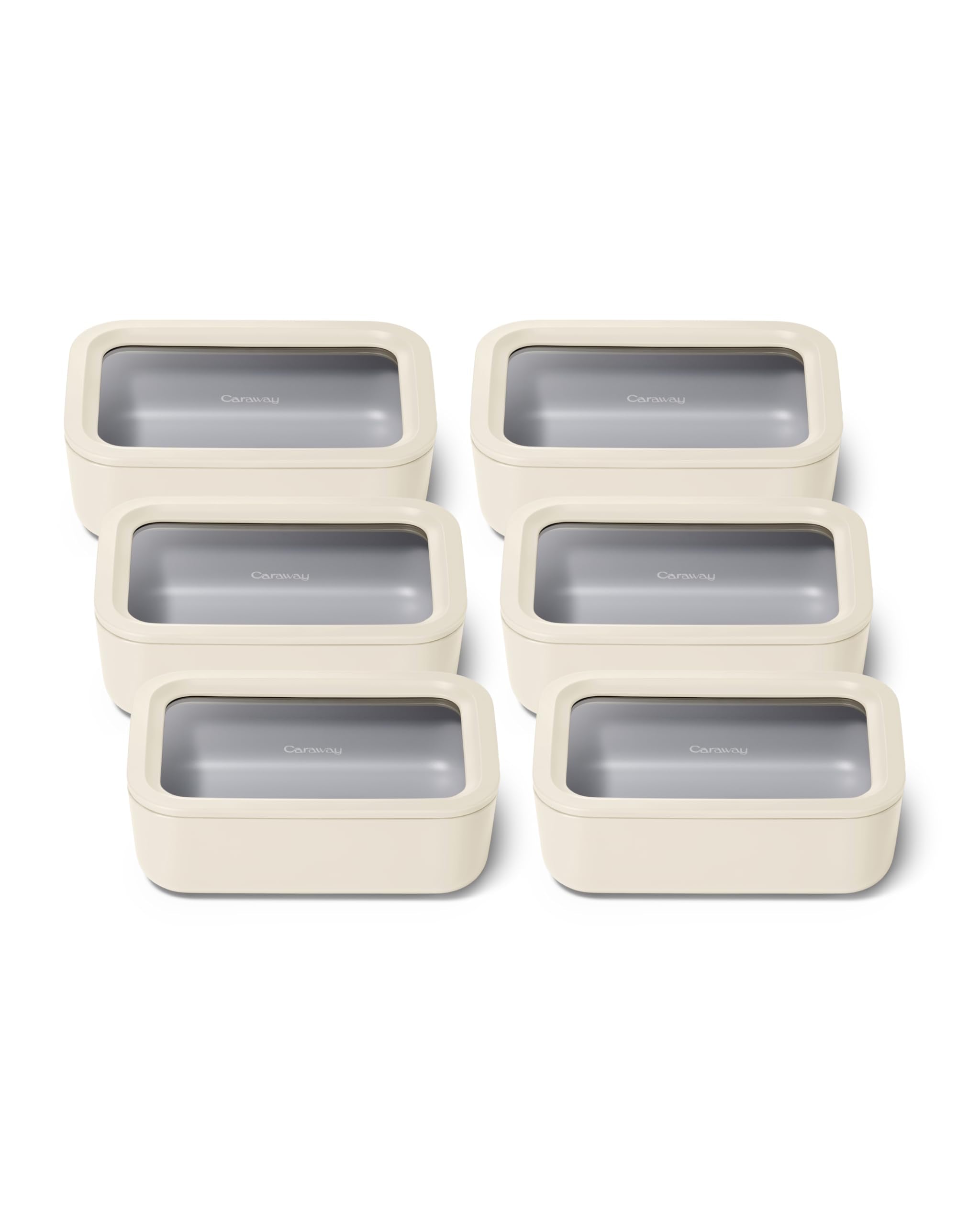 Caraway 6-Piece Glass Food Storage Set with Lids