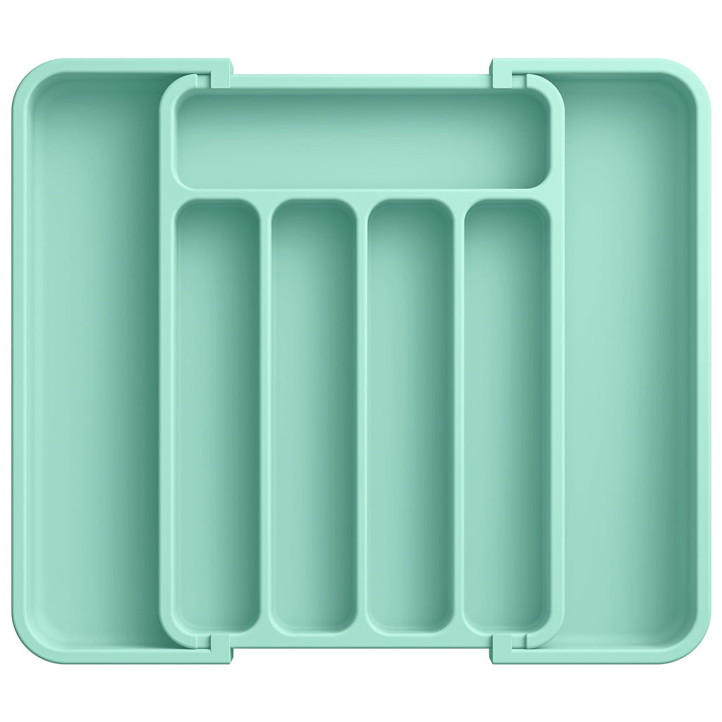 Aujen Silverware Drawer Organizer, Adjustable Utensil Cutlery Tray