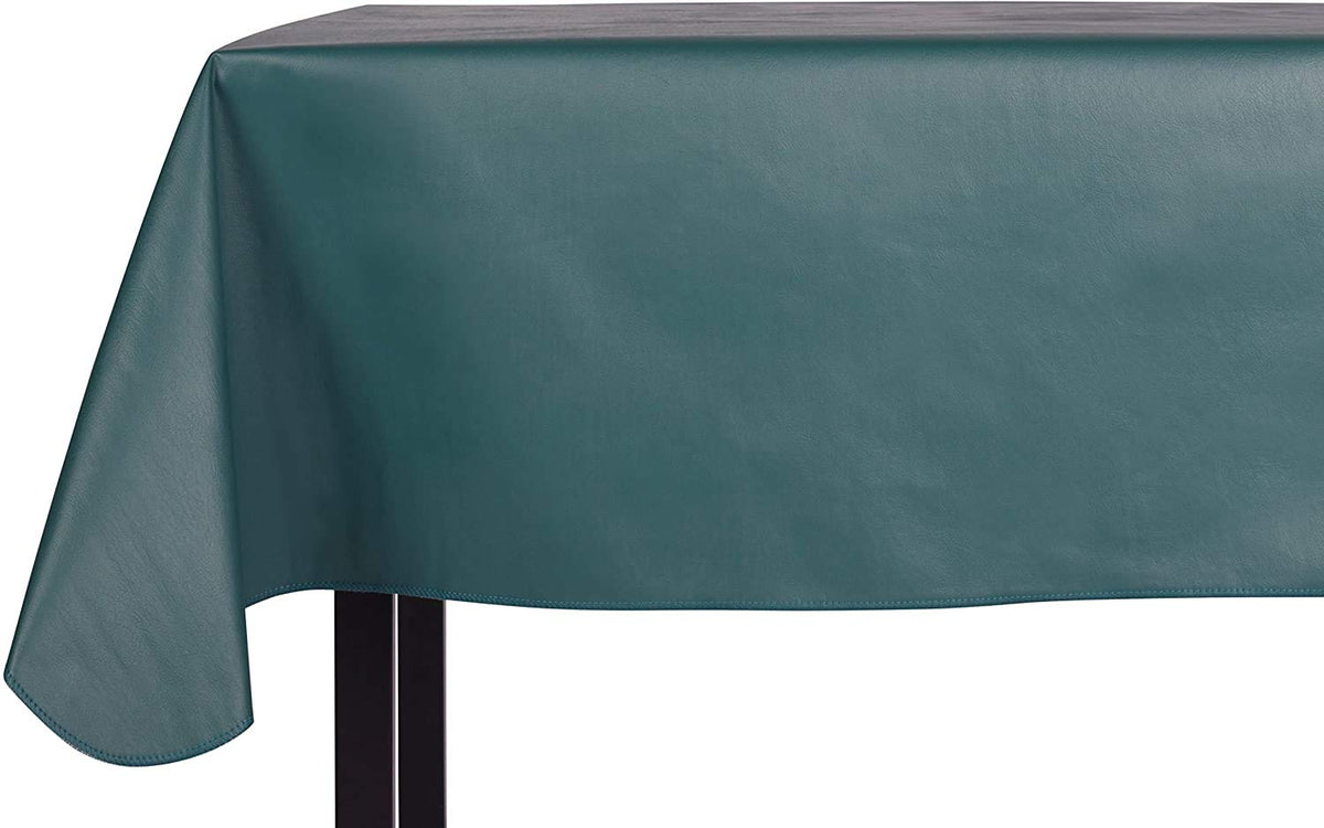 Yourtablecloth Heavy Duty Vinyl Rectangle or Square Tablecloth – 6 Gauge Heavy Duty Tablecloth – Flannel Backed – Wipeable Tablecloth with Vivid Colors & Many Sizes 52 x 120 Ruby Red