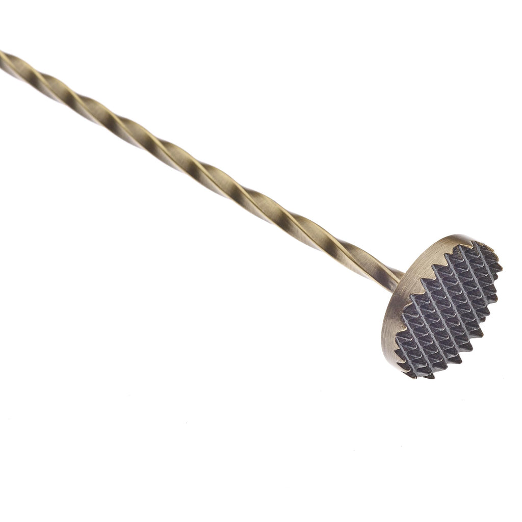 Barfly Bar Spoon with Muddler, 11 13/16" (30 cm), Antique Gold