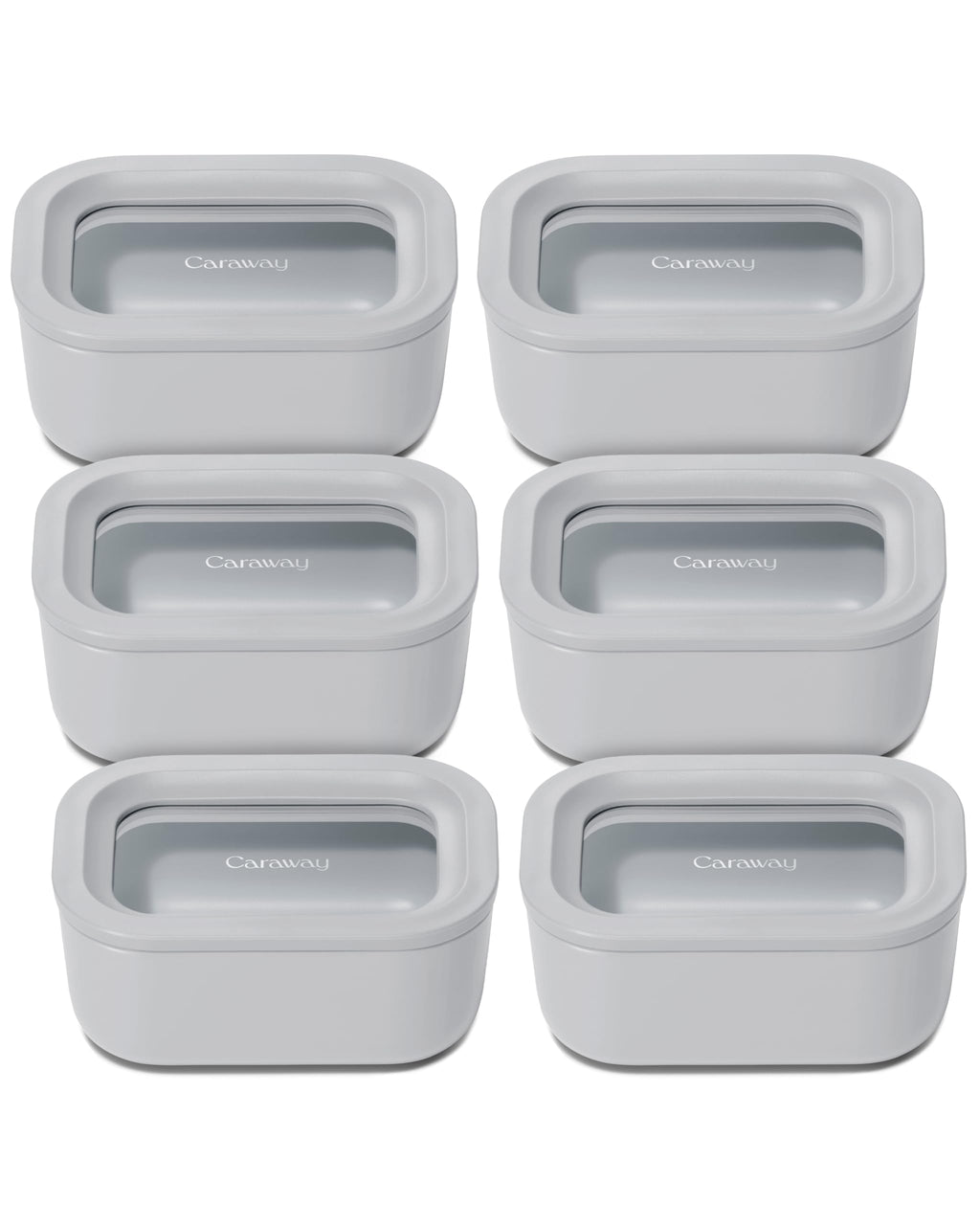 Caraway 6-Piece Glass Food Storage Container Set