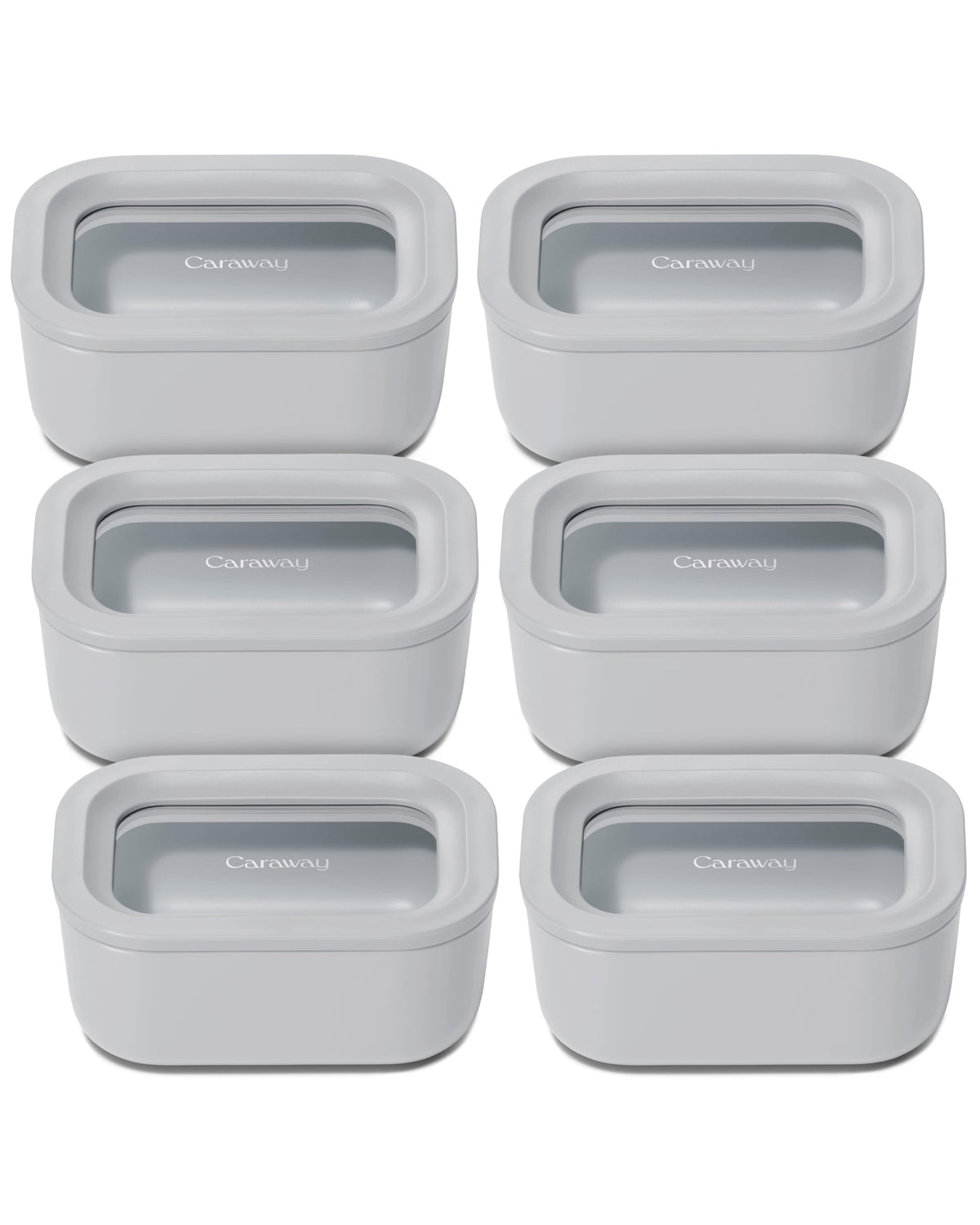 Caraway 6-Piece Glass Food Storage Container Set