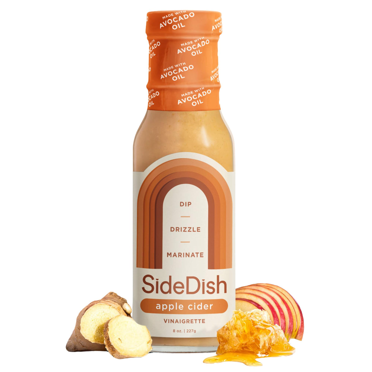 SideDish Miso Caesar Dressing (Pack of 3) – Seed Oil Free Salad Dressing Made w/Avocado Oil – Refined Sugar Free, Dairy & Gluten Free Dip & Marinade – Paleo Honey Mustard Dressing for Dips, Sauces