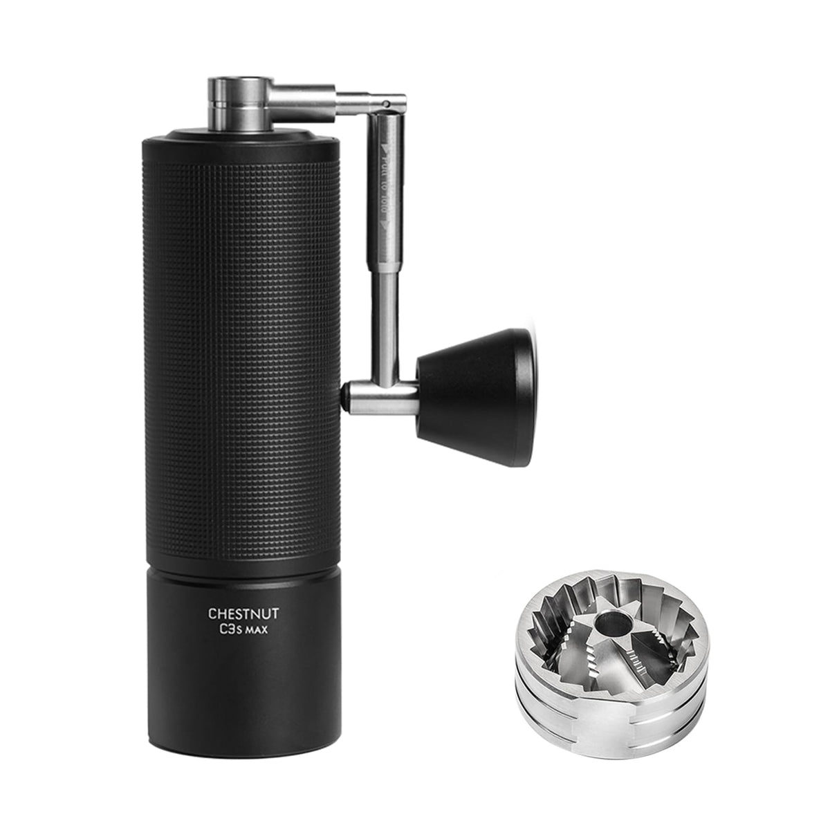 TIMEMORE Chestnut C2S Manual Coffee Grinder Capacity 25g with CNC Stainless Steel Conical Burr, Internal Adjustable Setting, Double Bearing Positioning, French Press Coffee for Hand Grinder