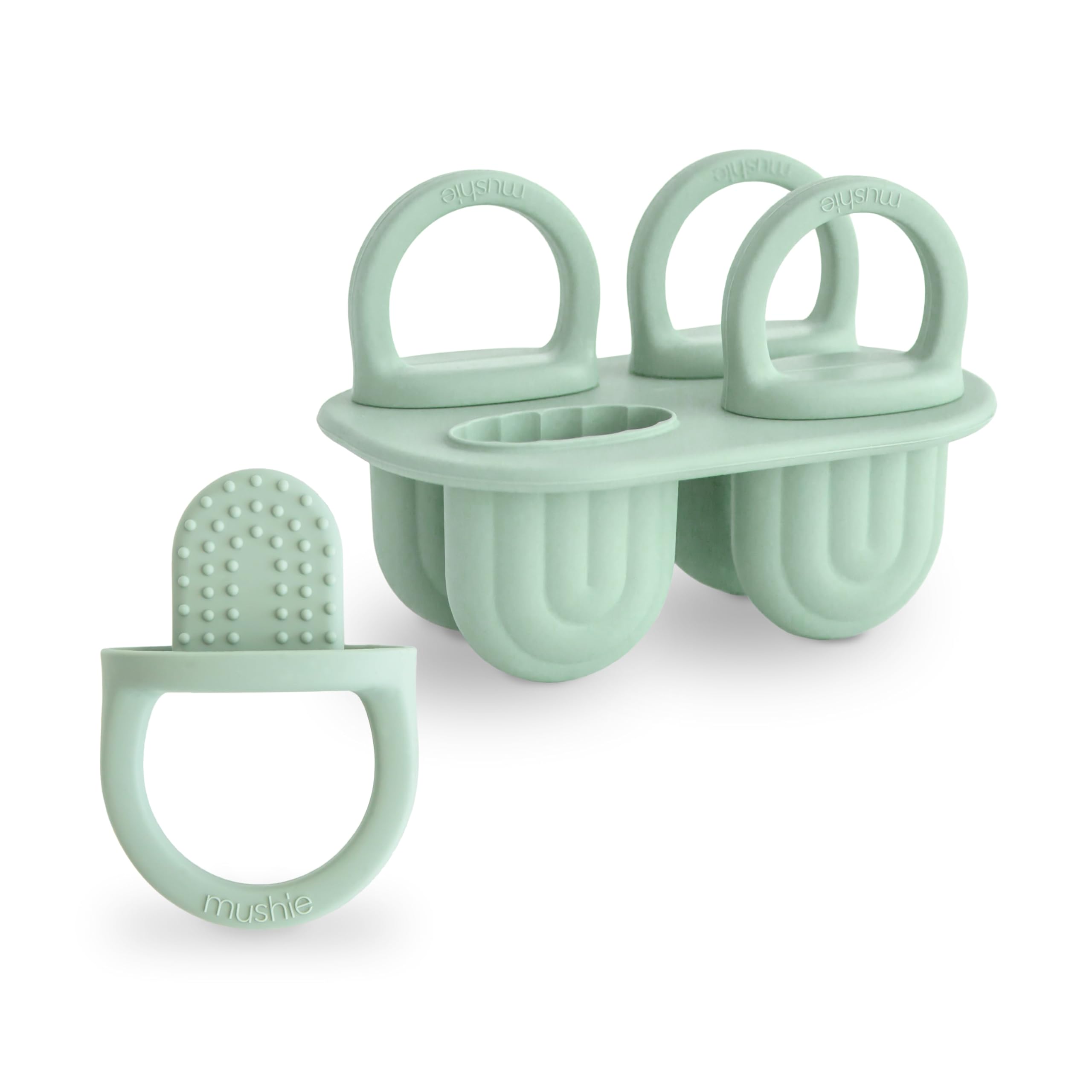 mushie Toddler Ice Pop Tray (Cambridge Blue) | 4 Pieces x 1 oz | BPA Free
