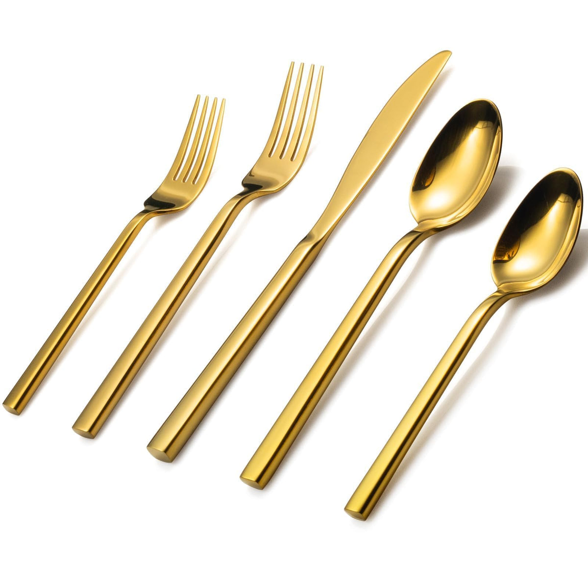 Alata Cube 20-Piece Forged Flatware Set, Service for 4, Mirror Finish