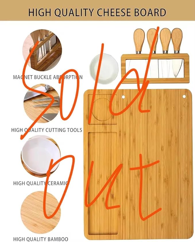Cutting Boards for Kitchen Non Slip Wood Juice Groove Chopping Board Kitchen Essential House Warming Hostess Host Gift Serving Tray for Christmas Wedding Birthday Anniversary Morandi Orange