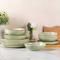AmorArc Ceramic Dinnerware Sets for 4, 12Pcs Plates and Bowls Sets Dishes