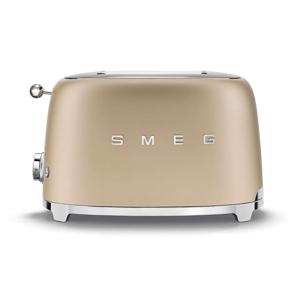SMEG 2 Slice Toaster with 6 Presets and Defrost Function and Removable Crumb Tray TSF01RDUS, RED