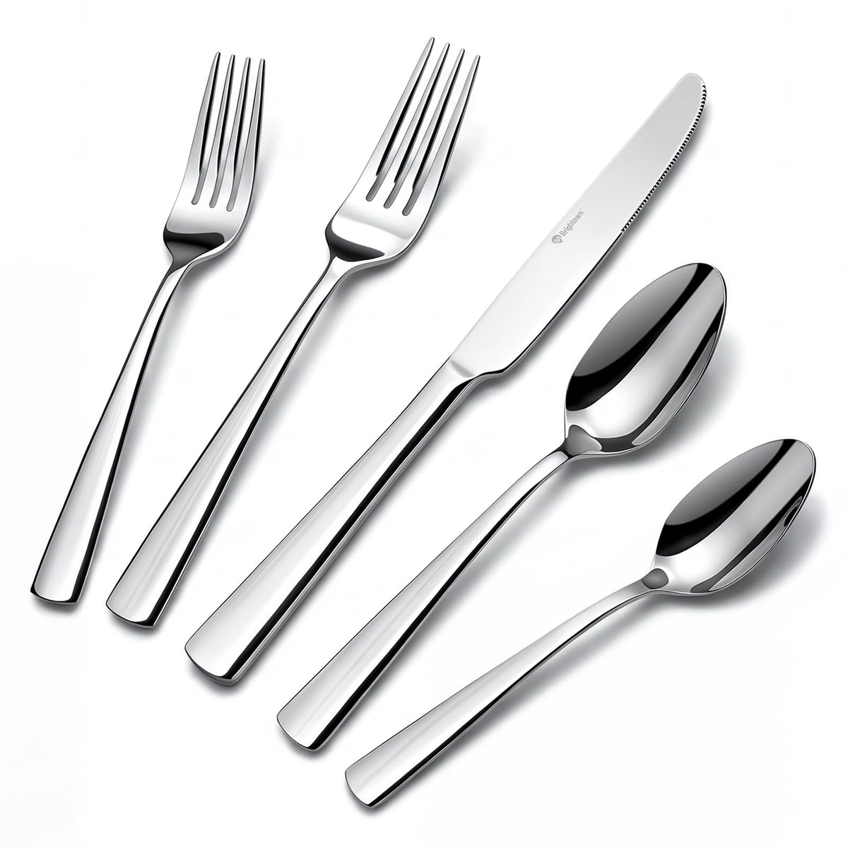 65 Piece Silverware Flatware Cutlery Set, Stainless Steel Fork Spoon Knife Sets for 12, Dishwasher Safe,Ergonomic Design Size and Weight