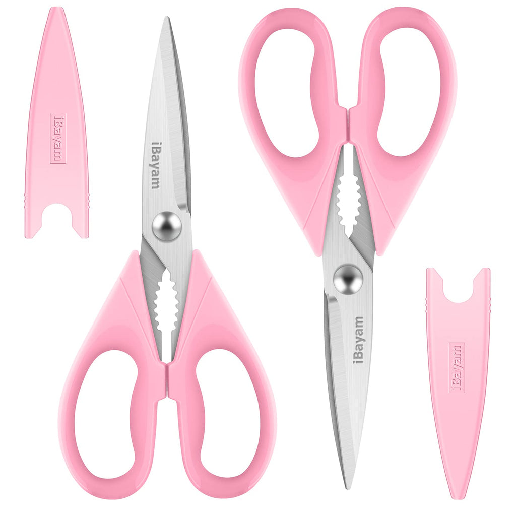 iBayam Kitchen Scissors Shears All Purpose Heavy Duty, Protective Sheath