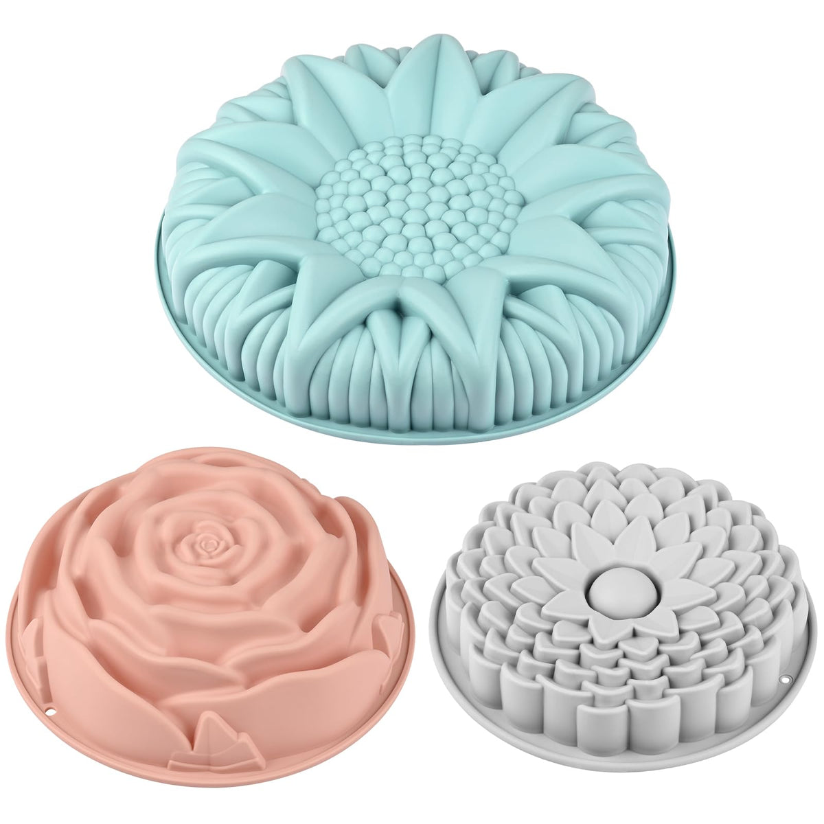 Sakolla Large Skull Cake Pan Silicone Mold, 2 Pack 6 Cavity Halloween Skull Cakelet Chocolate Molds Candy Pizza Baking Molds Handmade Soap Tray