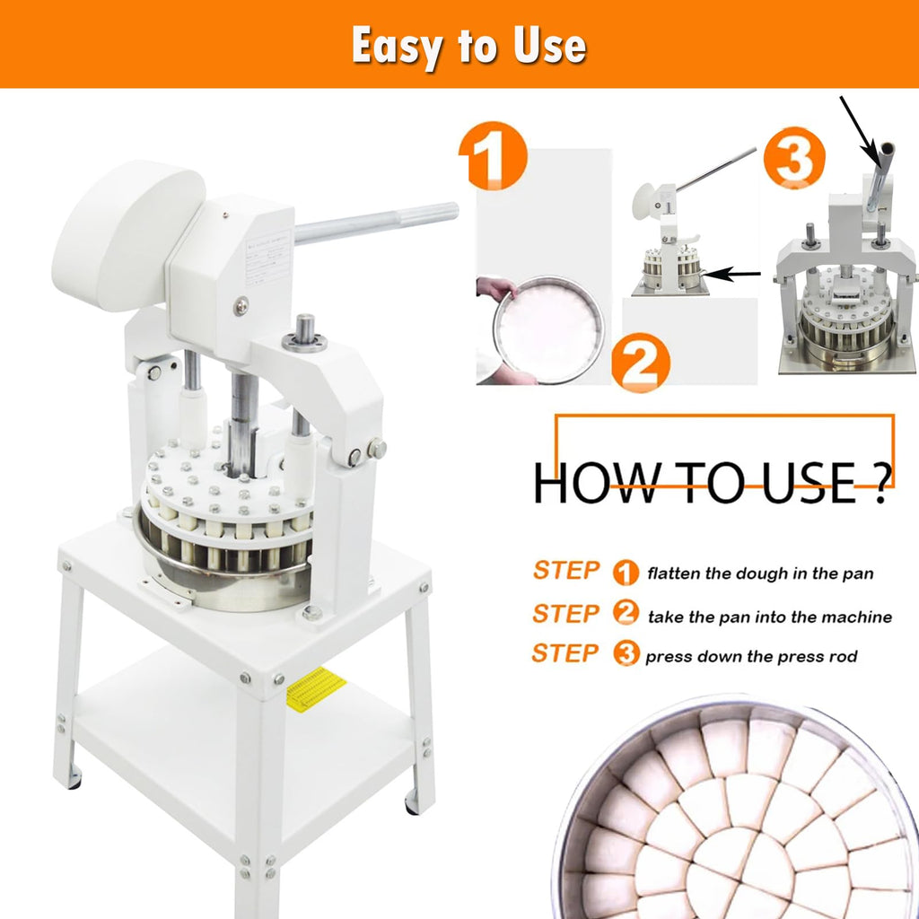 INTSUPERMAI Dough Divider and Rounder Machine - 18pcs Manual Dough Spacer Machine, 2.12oz-11.29oz for Bakery